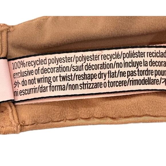 Victoria's Secret Beige Lined Demi Underwire Bra Adjustable Straps 34DD - Picture 8 of 8